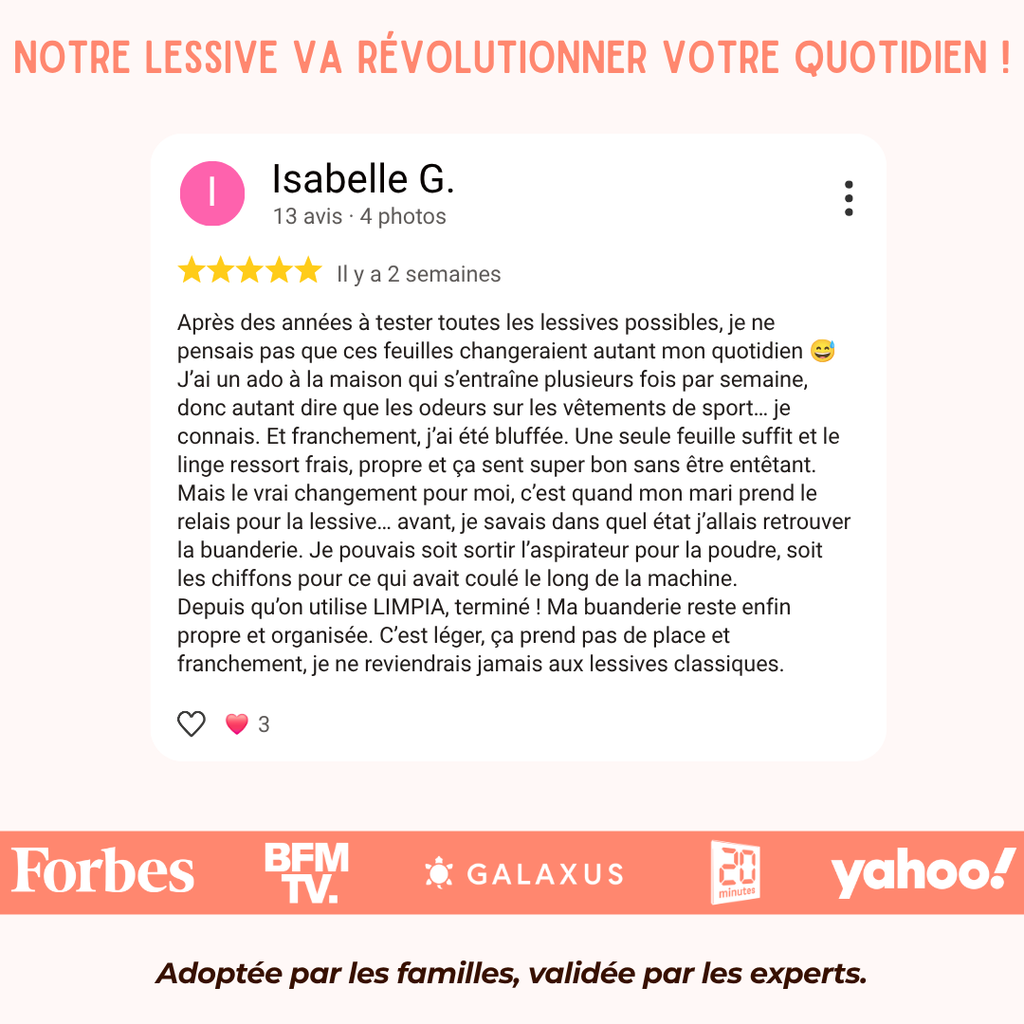 Feuilles de lessive