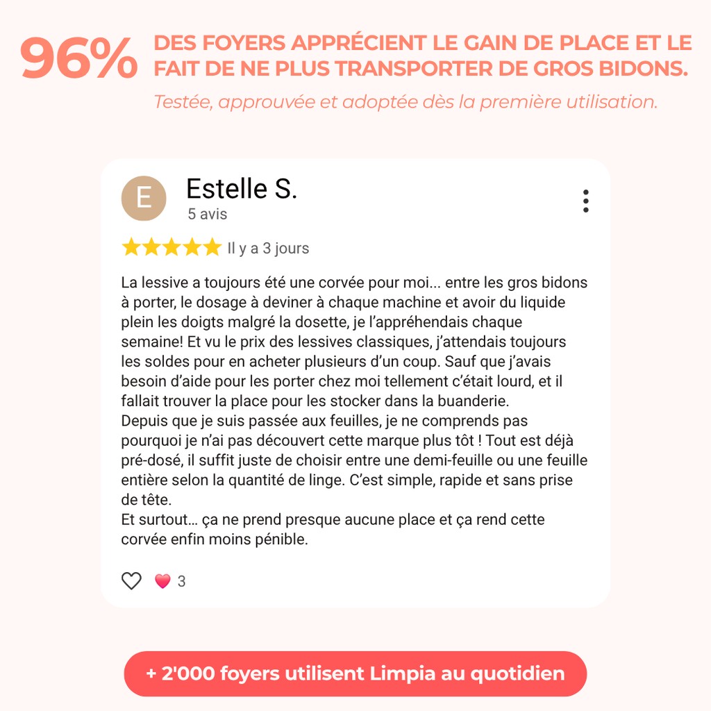 Feuilles de lessive